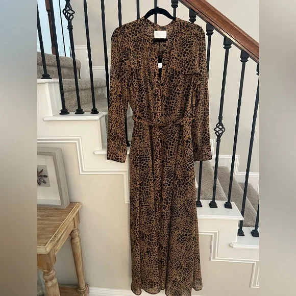 NWT Banana Republic Leopard Print Dress-Size 14 - Picture 1 of 15